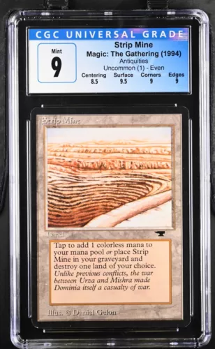 STRIP MINE Even Horizon Antiquities Rare CGC 9 Mint Vintage MTG 